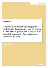 Gründe für die Absatzschwierigkeiten ostdeutscher Konsumgüter und Vorschläge zur Verbesserung ihrer Marktchancen unter Berücksichtigung der Marktteilung des deutschen Marktes