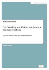 Die Gründung von Kleinsteinrichtungen der Heimerziehung