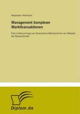 Management komplexer Markttransaktionen