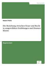 Die Beziehung zwischen Feuer und Recht in ausgewählten Erzählungen und Dramen Kleists