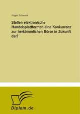 Stellen elektronische Handelsplattformen eine Konkurrenz zur herkömmlichen Börse in Zukunft dar?