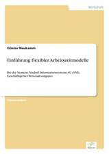 Einführung flexibler Arbeitszeitmodelle