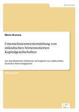 Unternehmenswertermittlung von inländischen börsennotierten Kapitalgesellschaften