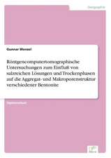 Röntgencomputertomographische Untersuchungen zum Einfluß von salzreichen Lösungen und Trockenphasen auf die Aggregat- und Makroporenstruktur verschiedener Bentonite