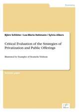 Critical Evaluation of the Strategies of Privatization and Public Offerings