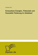 Erneuerbare Energien, Potenziale und finanzielle Förderung im Zeitablauf