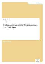 Erfolgsanalyse deutscher Neuemissionen von 1998-2000