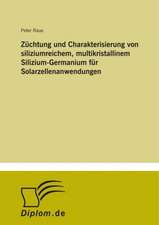 Züchtung und Charakterisierung von siliziumreichem, multikristallinem Silizium-Germanium für Solarzellenanwendungen