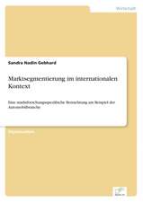 Marktsegmentierung Im Internationalen Kontext