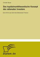 Das Kapitalmarkttheoretische Konzept Des Rationalen Investors