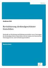 Revitalisierung Denkmalgeschutzter Immobilien: Strong in Theory But Struggling in Practice