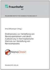 NanoDirekt - Direktprozess zur Herstellung von Nanosuspensionen und deren Zudosierung in thermoplastische Matrices zur Herstellung von Nanocomposites