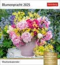 Blumenpracht Postkartenkalender 2025 - Wochenkalender mit 53 Postkarten