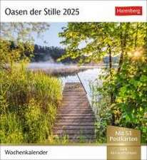 Oasen der Stille Postkartenkalender 2025 - Wochenkalender mit 53 Postkarten