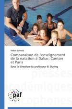 Comparaison de l'enseignement de la natation à Dakar, Canton et Paris