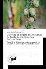 Diversité et dégâts des mouches de fruits du manguier au Burkina Faso