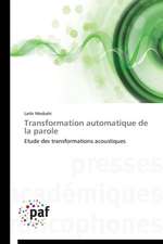 Transformation automatique de la parole