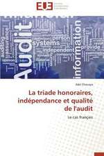 La Triade Honoraires, Independance Et Qualite de L'Audit