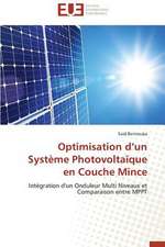 Optimisation D'Un Systeme Photovoltaique En Couche Mince: Apotre Et Pretresse Des Paiens