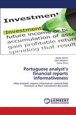 Portuguese analyst's financial reports informativeness