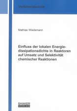 Einfluss der lokalen Energiedissipationsdichte in Reaktoren auf Umsatz und Selektivität chemischer Reaktionen