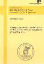 Changes in internal meat colour and colour opacity as predictors of cooking time