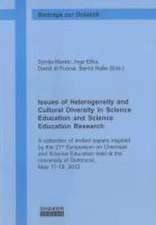 Issues of Heterogeneity and Cultural Diversity in Science Education and Science Education Research