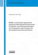 MEMS- und Varaktor-gesteuerte koplanare Mikrowellenkomponenten für Schalt- und Filteranwendungen auf Si-Substrat unter Einsatz von ferroelektrischen Dünnschichten