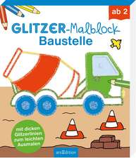 Glitzer-Malblock Baustelle