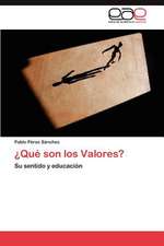 Que Son Los Valores?