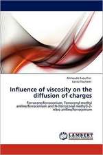 Influence of viscosity on the diffusion of charges