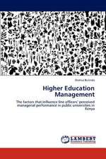 Higher Education Management