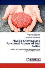 Physico-Chemical and Functional Aspects of Beef Patties