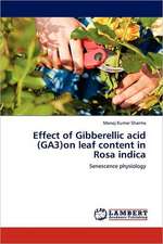 Effect of Gibberellic acid (GA3)on leaf content in Rosa indica