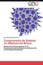 Comprension de Sintaxis En Afasicos de Broca