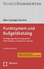 Punktsystem und Bußgeldkatalog