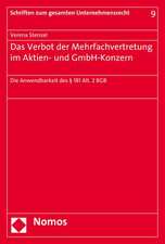 Das Verbot der Mehrfachvertretung im Aktien- und GmbH-Konzern