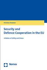 Security and Defence Cooperation in the EU