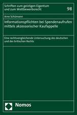 Informationspflichten bei Spendenaufrufen mittels akzessorischer Kaufappelle