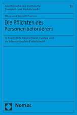 Die Pflichten des Personenbeförderers