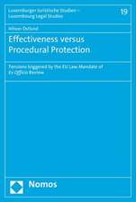 Effectiveness versus Procedural Protection