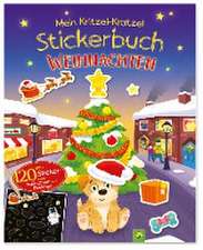 Mein Kritzel-Kratzel-Stickerbuch Weihnachten mit Bambus-Stick