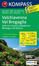 Valchiavenna - Val Bregaglia - Valle San Giacomo - Madésimo - Morbegno - Val Másino 1 : 50 000