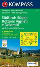 Südtirols Süden - Bolzano Vigneti e Dolomiti - Val di Cembra - Val di Fiemme 1 : 50 000