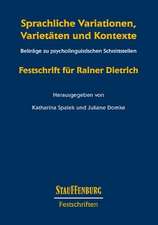 Sprachliche Variationen, Varietäten und Kontexte