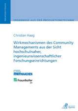 Wirkmechanismen des Community Managements aus der Sicht hochschulnaher, ingenieurwissenschaftlicher Forschungseinrichtungen