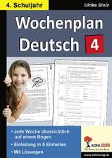 Wochenplan Deutsch 4. Schuljahr