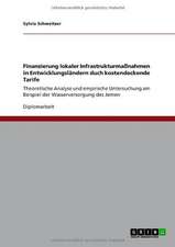 Finanzierung lokaler Infrastrukturmaßnahmen in Entwicklungsländern duch kostendeckende Tarife