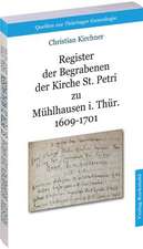 Kirchner: Register/Begrabenen/St. Petri zu Mühlhausen/Thür.