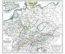 Historische Karte: DEUTSCHLAND - ALTGERMANIEN, um 450 (Plano 69 x 59 cm)